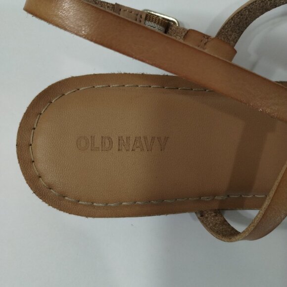 Old Navy Flat Sandals Womens Size 9 Beige Slingback Strap Flip Flop Buckle - Picture 6 of 9